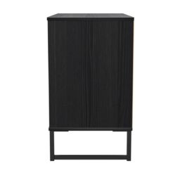 Ancona Matt Black Ash 3 Drawer Chest (H)678mm (W)765mm (D)395mm - thumbnail 5