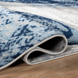 Modern Abstract Area Rug Soft Thick Pile Carpet Living Room Bedroom Non Shedding Polypropylene 80X150 Cm - thumbnail 5
