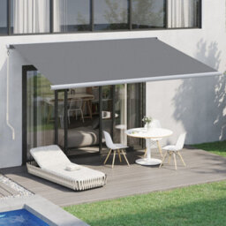 Outsunny 4X3M Full Cassette Electric Retractable Awning For Patio Door Window - thumbnail 7