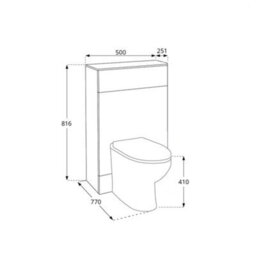 Homestylestore 1050mm Concrete Grey Bathroom Combination Vanity Toilet Wc Unit With Chrome T Bar Handle - thumbnail 5