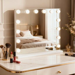 Inmtfei Hollywood Vanity Makeup Mirror 58X46Cm With 15 Led Bulbs 3 Colour Modes 5X Magnifier And Usb Charging - thumbnail 9