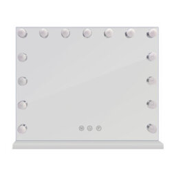 Inmtfei Hollywood Vanity Makeup Mirror 58X46Cm With 15 Led Bulbs 3 Colour Modes 5X Magnifier And Usb Charging - thumbnail 1