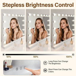 Inmtfei Hollywood Vanity Makeup Mirror 58X46Cm With 15 Led Bulbs 3 Colour Modes 5X Magnifier And Usb Charging - thumbnail 4