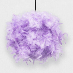Happy Homewares Eye-Catching And Modern Small Lilac Feather Decorated Pendant Lighting Shade - thumbnail 5
