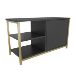 Decorotika Muskegon Tv Stand Tv Unit For Tv's Up To 63 Inch Gold And Anthracite - thumbnail 5