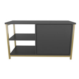 Decorotika Muskegon Tv Stand Tv Unit For Tv's Up To 63 Inch Gold And Anthracite - thumbnail 4