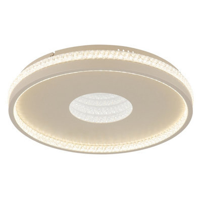 Luminosa Lighting Luminosa Shirley 40Cm Semi Flush Ceiling Light Matt Sand Led 2700/6500K - image 1