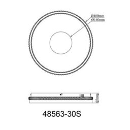 Luminosa Lighting Luminosa Shirley 40Cm Semi Flush Ceiling Light Matt Sand Led 2700/6500K - thumbnail 8