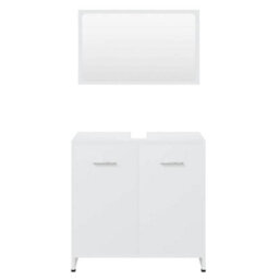 Vidaxl Bathroom Furniture Set White Engineered Wood - thumbnail 5