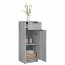 Walplus Bathroom Cabinet Grey Sonoma 32X34X90 Cm Engineered Wood - thumbnail 5