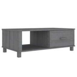 Berkfield Coffee Table Dark Grey 100X55X35 Cm Solid Wood Pine - thumbnail 2
