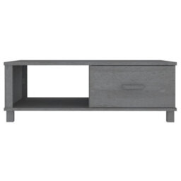 Berkfield Coffee Table Dark Grey 100X55X35 Cm Solid Wood Pine - thumbnail 5