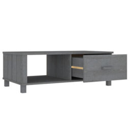 Berkfield Coffee Table Dark Grey 100X55X35 Cm Solid Wood Pine - thumbnail 7