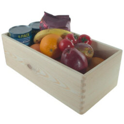 Woodeedoo Narrow Wooden Crate On Wheels Open Box Pine Organiser For Underbed Pantry Cupboard Shelf Craft Diy Storage 40X20X19Cm - thumbnail 3