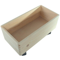 Woodeedoo Narrow Wooden Crate On Wheels Open Box Pine Organiser For Underbed Pantry Cupboard Shelf Craft Diy Storage 40X20X19Cm - thumbnail 6