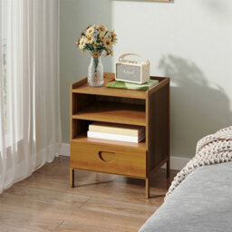 Bedside Table Drawer Cabinet End Side Table Bedroom Furniture - thumbnail 5