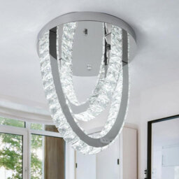 Silver Ceiling Light Led Ceiling Lamps Chandelier 3 Color Lights 30Cm - thumbnail 1
