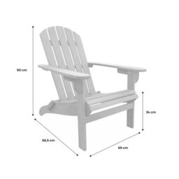 Sweeek - Pair Of Wooden Garden Deck Chairs Adirondack Salamanca X2 Natural 69X88.5X90 Cm - thumbnail 6