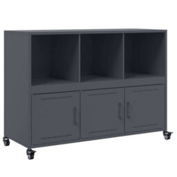 Vidaxl Sideboard Anthracite 100.5X39X72 Cm Steel - thumbnail 2