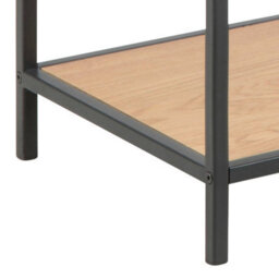Wyld Haus El Paso Black Metal Console Table With Wild Oak Veneer, 2 Shelves - thumbnail 6