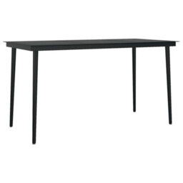 Berkfield Durable 5 Piece Garden Dining Set Black Poly Rattan Glass - thumbnail 6