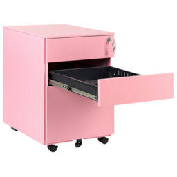 Beliani  Storage Unit Cami Metal Pink - thumbnail 6