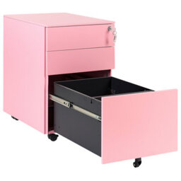 Beliani  Storage Unit Cami Metal Pink - thumbnail 7