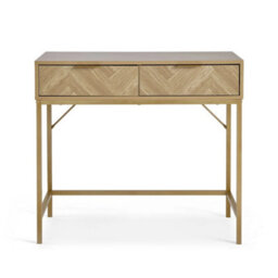 Herringbone 2 Drawer Bedroom Dressing Table - thumbnail 3
