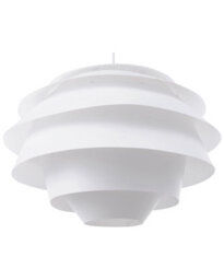 Beliani Pendant Lamp White Plastic Globe Mid-Century Modern Ceiling Light, W40 X H170Cm - thumbnail 3