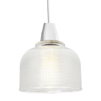 Happy Homewares Modern Domed Transparent Etched Glass Pendant Lighting Shade - 15Cm - image 1