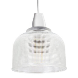 Happy Homewares Modern Domed Transparent Etched Glass Pendant Lighting Shade - 15Cm - thumbnail 2