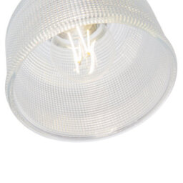 Happy Homewares Modern Domed Transparent Etched Glass Pendant Lighting Shade - 15Cm - thumbnail 4