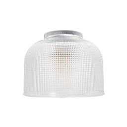 Happy Homewares Modern Domed Transparent Etched Glass Pendant Lighting Shade - 15Cm - thumbnail 3