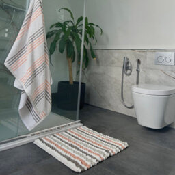 Allure Bath Fashions Merlin Striped Hand Towel - Blush Pink - thumbnail 2