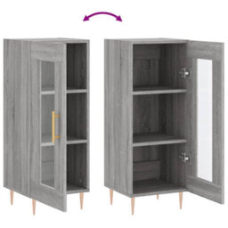 Berkfield Sideboard Grey Sonoma 34.5X34X90 Cm Engineered Wood - thumbnail 9