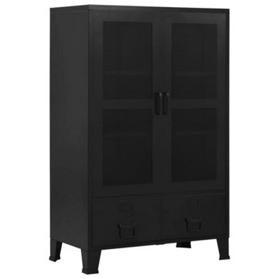 Berkfield Office Cabinet With Mesh Doors Industrial 75X40X120 Cm Steel - image 1