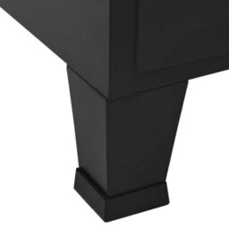 Berkfield Office Cabinet With Mesh Doors Industrial 75X40X120 Cm Steel - thumbnail 8
