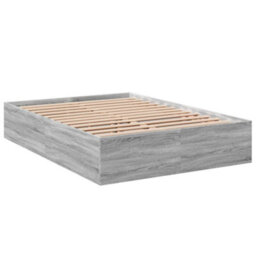 Berkfield Bed Frame Without Mattress Grey Sonoma 135X190 Cm Double - thumbnail 6