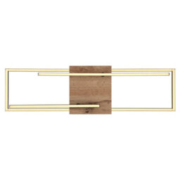 Luminosa Lighting Luminosa Kendra 80X20Cm Integrated Led Semi Flush Ceiling Light Matt Black 2X Led 3000K - thumbnail 4
