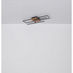 Luminosa Lighting Luminosa Kendra 80X20Cm Integrated Led Semi Flush Ceiling Light Matt Black 2X Led 3000K - thumbnail 7