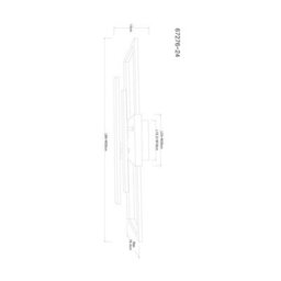 Luminosa Lighting Luminosa Kendra 80X20Cm Integrated Led Semi Flush Ceiling Light Matt Black 2X Led 3000K - thumbnail 9