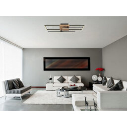 Luminosa Lighting Luminosa Kendra 80X20Cm Integrated Led Semi Flush Ceiling Light Matt Black 2X Led 3000K - thumbnail 8