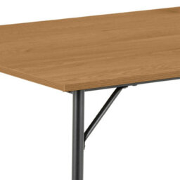 Wyld Haus Lagos 120Cm 4-Seater Rectangular Wild Oak Dining Table With Black Metal Legs - thumbnail 4