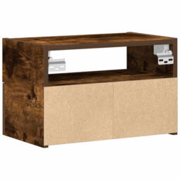 Berkfield Wall-Mounted Bedside Cabinets 2 Pcs Smoked Oak 45X26X28.5 Cm - thumbnail 7