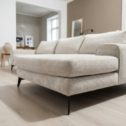 Abakus Direct Venice Chenille Corner Sofa In White Right Facing With Deep Seats And Extra-Wide Padded Arms - thumbnail 8