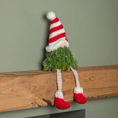 Samuel Alexander 48Cm Red And White Christmas Tree Sitting Gonk With Dangly Legs And Striped Hat - image 1