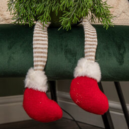 Samuel Alexander 48Cm Red And White Christmas Tree Sitting Gonk With Dangly Legs And Striped Hat - thumbnail 6