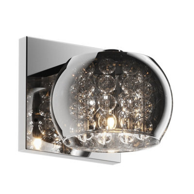 Luminosa Lighting Luminosa Crystal Wall Lamp, Transparent, Chrome, 1X G9