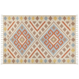 Beliani Rug Atan Multicolour 200 X 300 Cm Cotton Kilim - thumbnail 4