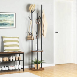 Freestanding Coat Stand Rack Hallway With 8 Hooks - thumbnail 4